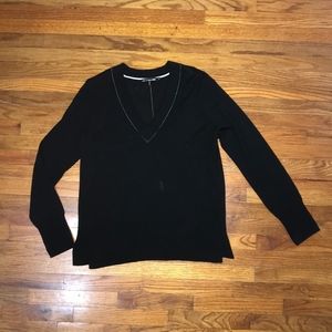 Rag and Bone Black V neck Sweater